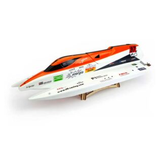 Hot! TFL F-1 Caudwell Outboard Tunnel Boat ARTR (Orange) with CNC Outboard.