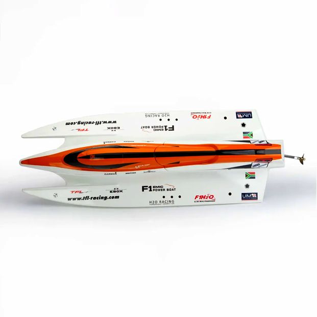 Hot! TFL F-1 Caudwell Outboard Tunnel Boat ARTR (Orange) with CNC Outboard. - Image 4